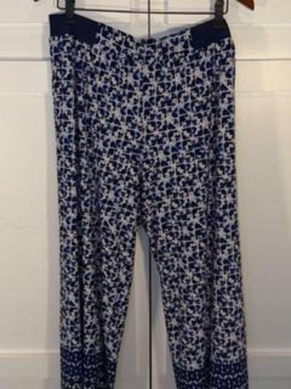 Ruby Rd. Blue Printed Cropped Pants PL - Picture 3 of 8